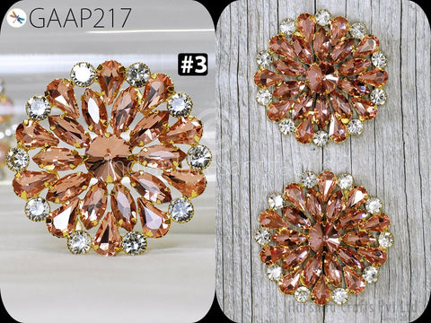 Handmade Zari Appliques Decorative Beaded Patch Designer Appliques Floral Applique Sequence Patches