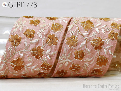 9 Yard Indian 8cm Embroidered Fabric Trim Drapery Embellishments Saree Tape Decorative Ribbon DIY Crafting Sewing Beach Bags Sari Border