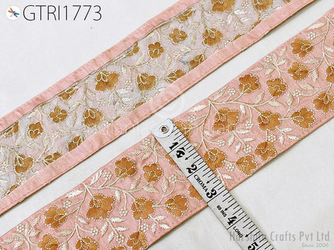 9 Yard Indian 8cm Embroidered Fabric Trim Drapery Embellishments Saree Tape Decorative Ribbon DIY Crafting Sewing Beach Bags Sari Border