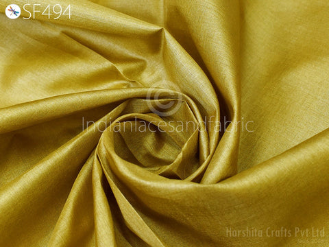 Old Moss Green Pure Tussar Silk Fabric, Project Making Silk, Soft Silk For Dresses, Soft Silk Fabric