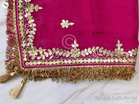 Gotta Patti Dupatta Hand Embroidery Pure Chiffon Custom Designer Bridal Wedding Lehenga Women Chunni Veil Scarf
