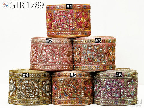 9 yard Indian Embroidered 4 Cm Trim Embroidery Saree Ribbon Sewing Embellishment Costumes Accessories DIY Crafting Border Wedding Trimmings