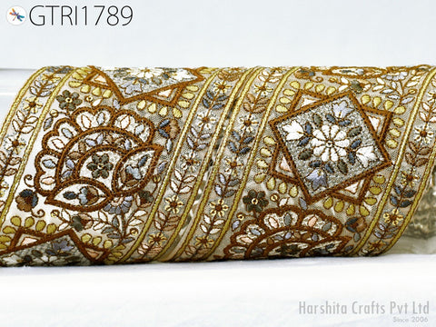 9 yard Indian Embroidered 4 Cm Trim Embroidery Saree Ribbon Sewing Embellishment Costumes Accessories DIY Crafting Border Wedding Trimmings