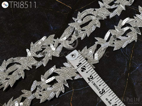 Decorative trims, sewing lace, silver exclusive trim, sequins trimming,  wholesale zari trimming, 1.5 inches lace