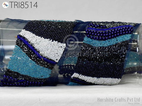 Decorative trimming, net fabric trim, Beaded Lace, Exclusive trimming, Décor Suit Border, Wedding Costume Trim, Festive Wear Trimming