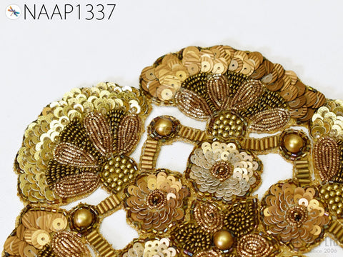 Mandala Gold Patches Sequins Golden Patches Golden Appliques Scrapbooking Appliques Sewing Accessories Dress Applique