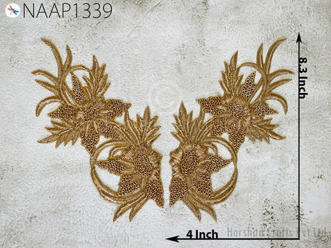 Handcrafted Patches, Blouse Back Patches,
Sequins Patches, Handcrafted Neckline Patches, Decorated Neck Patches, 8.3 X 4 Inches applique