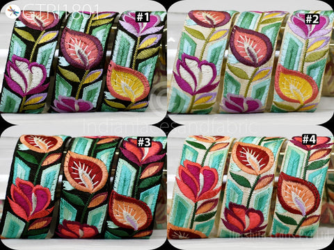 9 Yard Indian 4cm Trim Dress Sari Border DIY Crafting Ribbon Sewing Fabric Embroidered Decorative Costumes Cushion Curtain Home Decor Trim