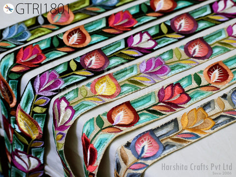 9 Yard Indian 4cm Trim Dress Sari Border DIY Crafting Ribbon Sewing Fabric Embroidered Decorative Costumes Cushion Curtain Home Decor Trim