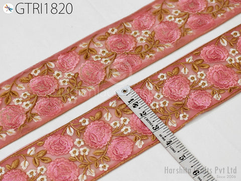 9 Yard Embroidered 9cm Trim Indian Lehenga Sari Border DIY Crafting Fabric Saree Sewing Decorative Beach Bags Trimmings Ribbons Home Decor
