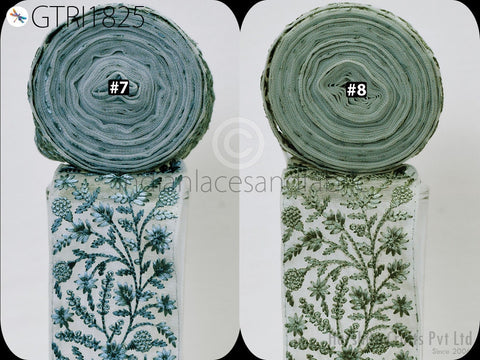 3 Yard Embroidered Trim 9cm Indian Lehenga Sari Border DIY Crafting Fabric Saree Sewing Decorative Beach Bags Trimmings Ribbons Home Decor