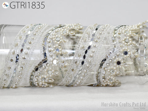 9 Yard Gold Indian Beaded 9cm Trim Rhinestone Ribbon Lehenga Trimmings Christmas Dresses Embellishments Saree Border Bridal Clutches Laces