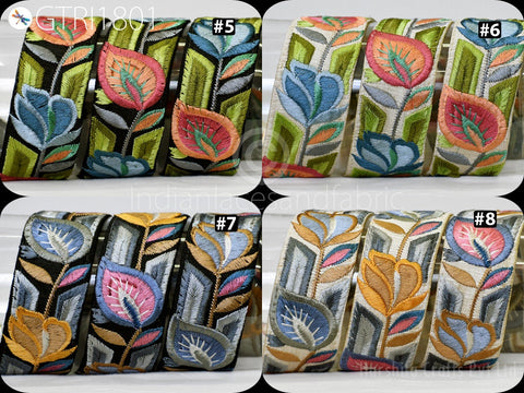 9 Yard Indian 4cm Trim Dress Sari Border DIY Crafting Ribbon Sewing Fabric Embroidered Decorative Costumes Cushion Curtain Home Decor Trim