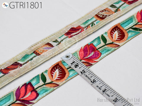 9 Yard Indian 4cm Trim Dress Sari Border DIY Crafting Ribbon Sewing Fabric Embroidered Decorative Costumes Cushion Curtain Home Decor Trim