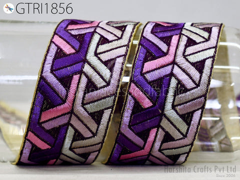 9 Yard Indian Ribbon 5cm Trim Dress Sari Border DIY Craft Sewing Fabric Embroidered Decorative Costumes Cushion Curtain Home Decor Trimming