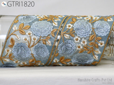 9 Yard Embroidered 9cm Trim Indian Lehenga Sari Border DIY Crafting Fabric Saree Sewing Decorative Beach Bags Trimmings Ribbons Home Decor