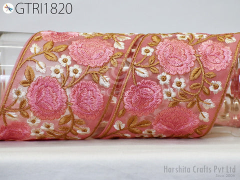 9 Yard Embroidered 9cm Trim Indian Lehenga Sari Border DIY Crafting Fabric Saree Sewing Decorative Beach Bags Trimmings Ribbons Home Decor