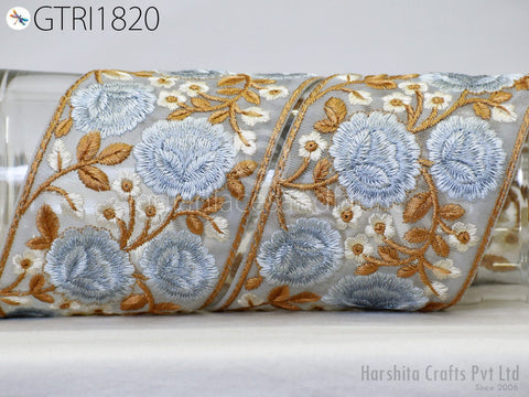 9 Yard Embroidered 9cm Trim Indian Lehenga Sari Border DIY Crafting Fabric Saree Sewing Decorative Beach Bags Trimmings Ribbons Home Decor