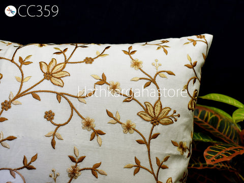Handmade Embroidered Throw Pillow Velvet Cushion Cover Handmade Luxury Home Decor