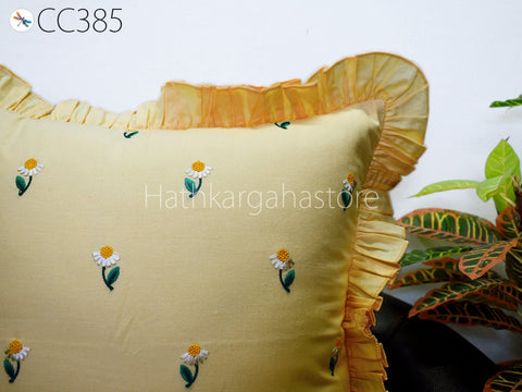 Embroidered Cushion Cover Handmade Embroidery Throw Pillow Decorative Home Decor Pillow Cover
