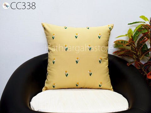 Fawn Pillow Cover Cotton Embroidery Cushion Throw Embroidered Decorative Home Decor Pillowcase