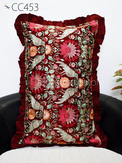 Dupioni Pure Silk Throw Pillow  Cushion Cover Lumbar Euro Sham 12X26 Handmade Luxury Home Decor Pillowcase House Warming Gift