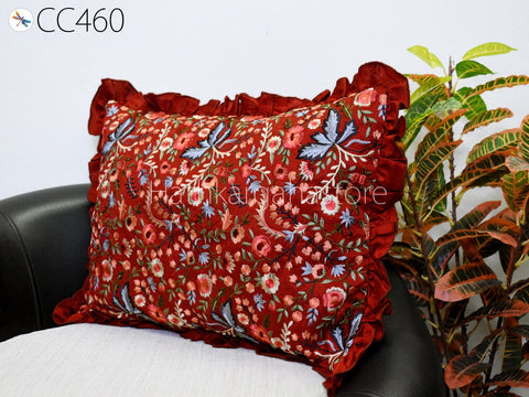 Dupioni Pure Silk Throw Pillow Lumbar Euro Sham 12X26 Handmade Luxury Home Decor Square Pillow cover