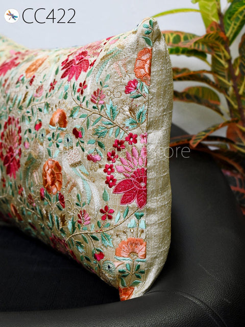 Embroidered Cushion Cover Handmade Embroidery Throw Pillow Decorative Home Decor Pillowcase