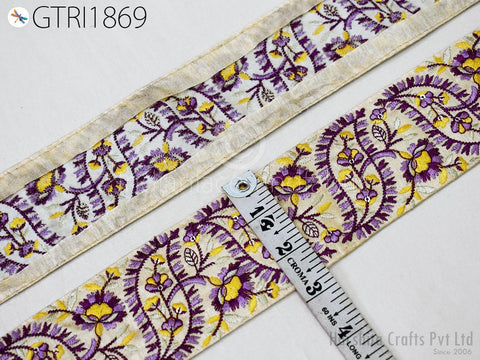 9 Yard Indian Embroidery 6CM Sari Trim Dress Embroidered Wedding lehenga Border Saree Cushions Cover Sewing Craft Curtains Headbands Ribbon