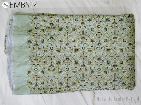 Floral Thread Work Fabric, Costumes Fabric, Unique Dresses Fabric, Sequins Fabric, Chickankari Sequins Fabric, Chickankari Lehnga Fabric