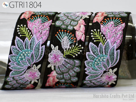 9 Yard Indian Dress 5 CM Trim Sari Border DIY Crafting Ribbon Fabric Embroidered Decorative Costumes Cushion Curtain Home Decor Trimming