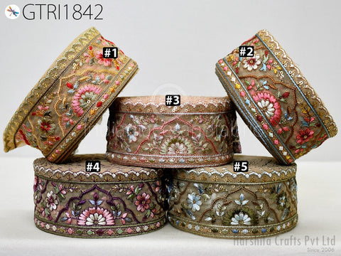 9 Yard Indian Embroidery 6 MM Trim Embroidered Wedding lehenga Border Saree Cushions Cover Sewing Crafting Curtains Headbands Ribbon