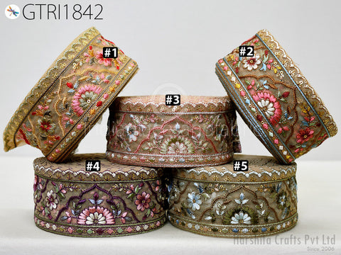 9 Yard Indian Embroidery 6 MM Trim Embroidered Wedding lehenga Border Saree Cushions Cover Sewing Crafting Curtains Headbands Ribbon