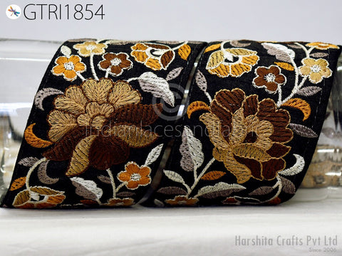 9 Yard Embroidered 7cm Trim Indian Embellishment Embroidery Saree Ribbon Sewing DIY Crafting Cushion Covers Border Wedding Trimmings Curtain