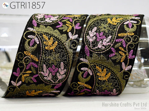 9 Yard Embroidered Fabric 5cm Trim Embroidery Embellishment Sewing Costume Cushion DIY Ribbon Sewing Crafting Border Indian Dress Lace