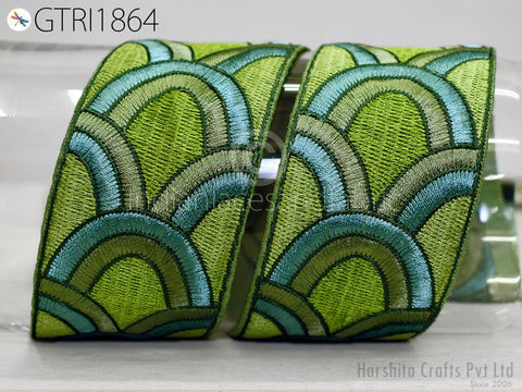 9 Yard Indian Ribbon Trim Decor Sari Border DIY Crafting Sewing Fabric Embroidered Decorative Costumes Cushion Curtain Home Decor Trimming