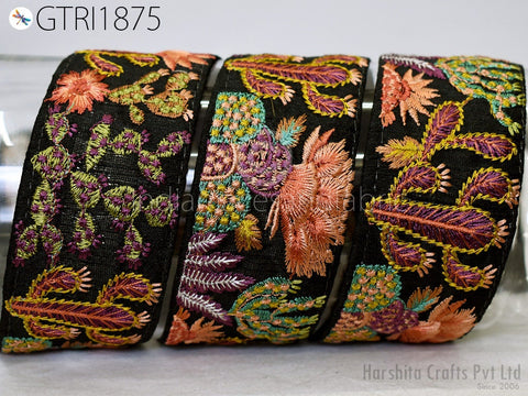 9 Yard Indian Embellishment Embroidered Fabric Trim Saree Ribbon Crafting Sewing Embroidery Border Wedding Dress Trimmings Cushion Covers
