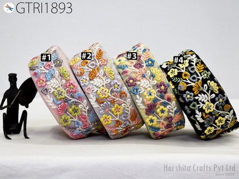 9 Yard Indian 5cm Embroidered Embroidery Trim Sewing DIY Crafting Summer Women Dresses Doll Bag Lace Home Decor Curtain Table Runner