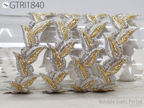 Zardosi Gold Trim, Beaded sari ribbon, embellishment borders, bridal dresses tape, bridal sequins trim, wholesale exclusive borders