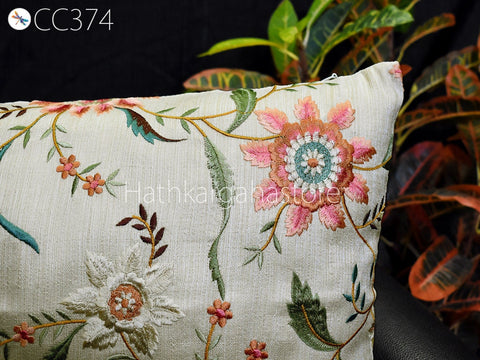 Embroidery cushion Pillow Cover Luxury Home Decor Entryway Pillows Square Cushion Cover