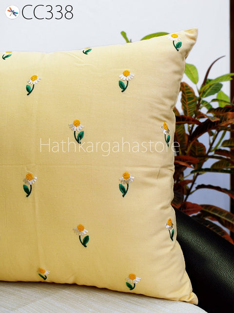 Cotton Embroidery Cushion Cover Throw Lumbar Embroidered Decorative Home Decor Cushion Cover