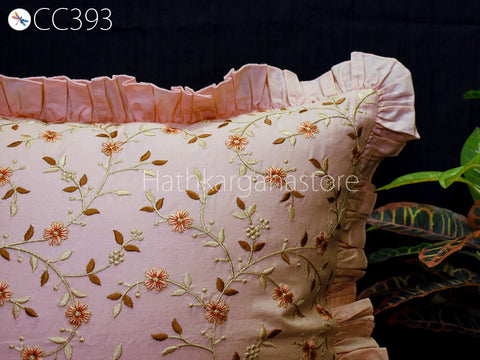 Embroidered Cushion Cover Handmade Embroidery Throw Pillow Decorative Home Decor Pillow Cover