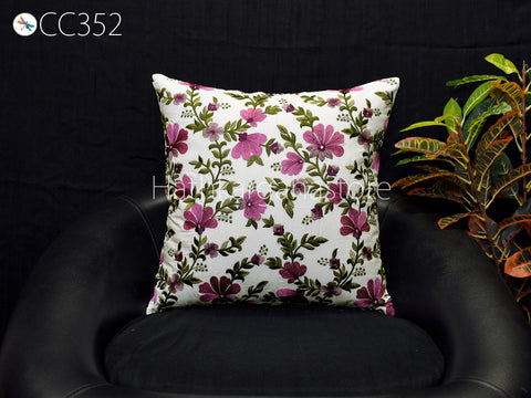 Cotton Throw Pillow Embroidery Cushion Cover Embroidered Decorative Home Decor Square Pillowcase