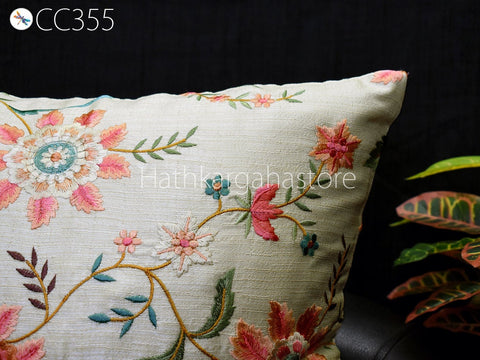 Embroidered Cushion Pillowcase Cover Handmade Embroidery Throw Pillow Cover Square Decorative Home Decor Pillow Cover