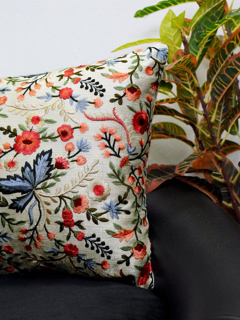 Cotton Embroidery Cushion Cover Throw Lumbar Embroidered Decorative Home Decor Cushion Cover