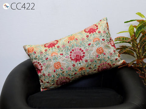 Embroidered Throw Pillow Lumbar Euro Sham Rectangle 12X26 Cushion Cover Decorative Pillowcase House Warming Bridal Shower Gifts 26x26