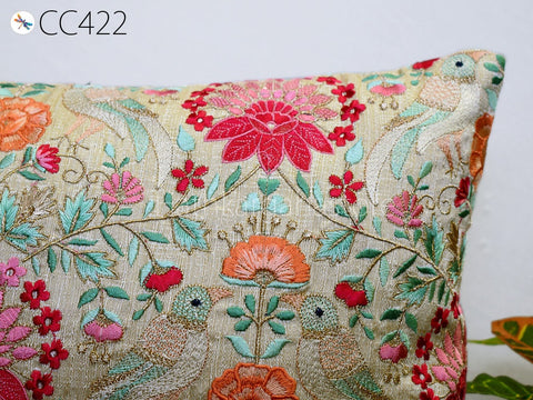 Embroidered Cushion Cover Handmade Embroidery Throw Pillow Decorative Home Decor Pillow Cover