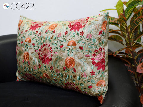 White Pillow Cover Cotton Embroidery Cushion Throw Embroidered Decorative Home Decor Pillowcase