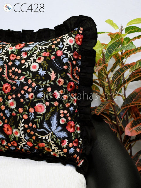 Handmade Luxury Home Decor House Warming Gift Embroidery Cushion Cover Embroidered Square Cushion Cover