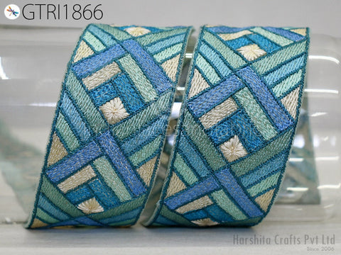 9 Yard Indian Ribbon Trim Costume Sari Border DIY Crafting Sewing Fabric Embroidered Decorative Costumes Cushion Curtain Home Decor Trimming